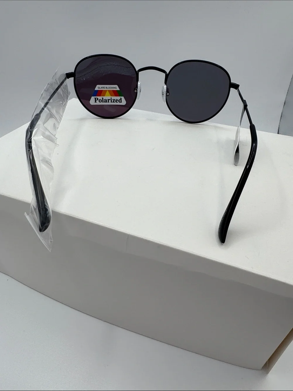 Men's Black Frame Sunglasses with Blue-Green Mirrored Lenses